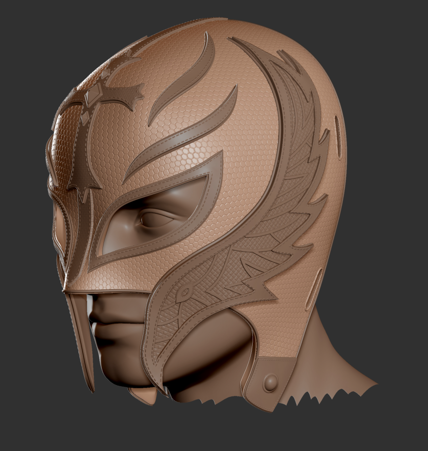 3D file Rey Mysterio WWE Fan Art Cosplay Mask 3D Print with textures・3D ...